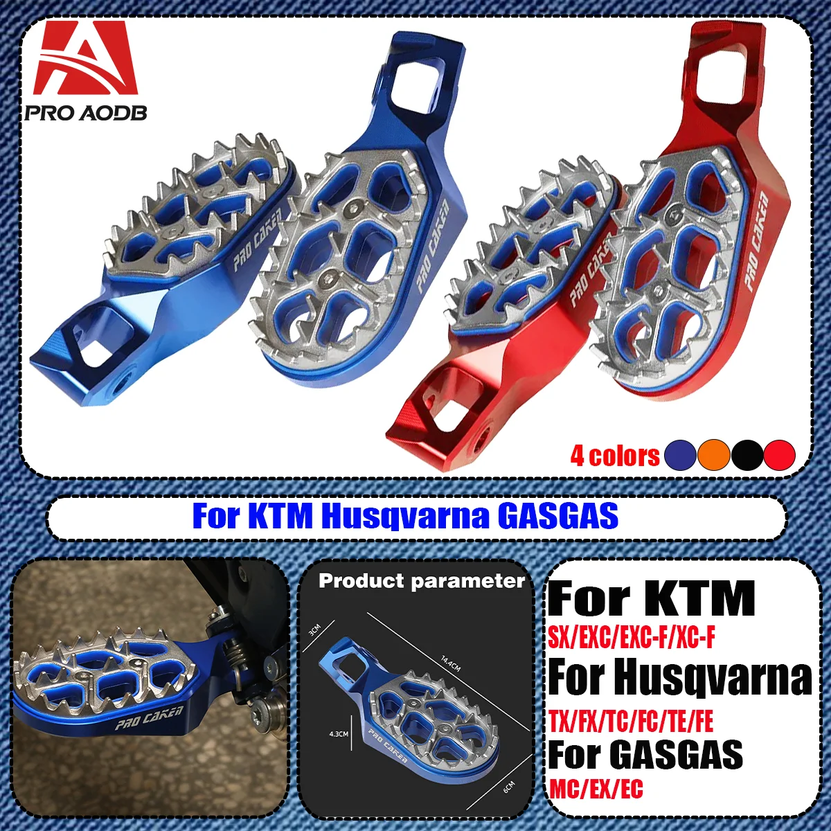 

For KTM125-500 250 300 350 EXC EXCF XCW XC SX XCF SXF Husqvarna NEW Motorcycle CNC Modified with Double Layer Pedal Foot Pedal