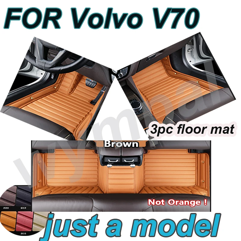 

LUXURY автомобильные коврики на заказ для Volvo V70 2000 2001 2002 2003 2004, авто роскошные кожаные мужские и женские автомобильные коврики с полным покрытием