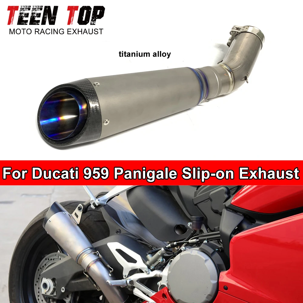 Moto Middle Link Pipe Exhaust Muffler For Ducati 959 Panigale Slip On Exhaust No DB Killer Motorcycle Escape Systems