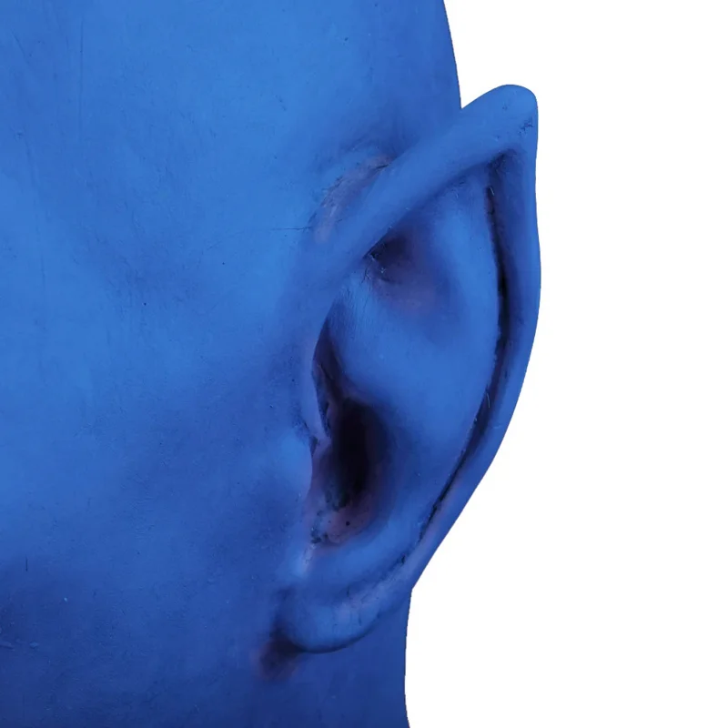 علاء الدين والمصباح السحري قناع اللاتكس ، الأقزام الزرقاء ، إكسسوارات أفلام هالوين ، تأثيري ، من الخارج