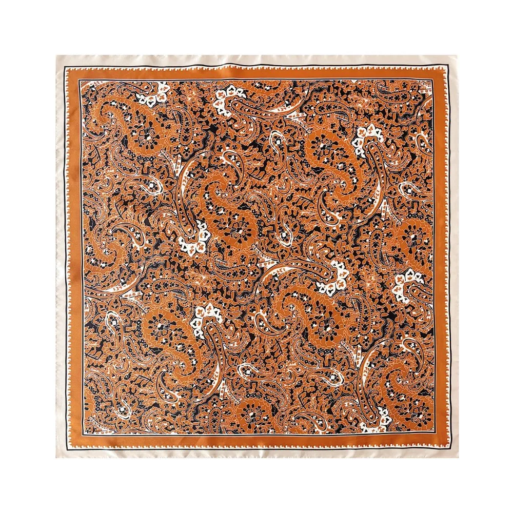Silky Smooth Women's Headscarf Cashew Flower Pattern Breathable Arabic Square Scarf Versatile Sun Protection Middle East Shawl view 4