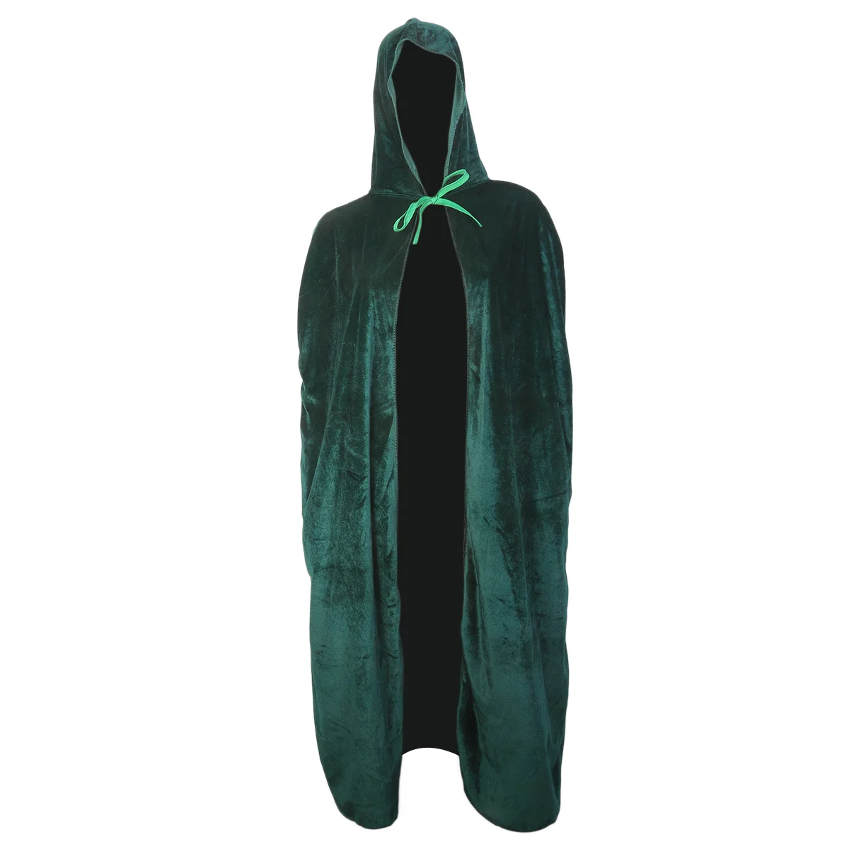 Hooded Witch Cloak Cape Rope Halloween Cosplay Costume Outwear for Women (Army Green) witch cape costume