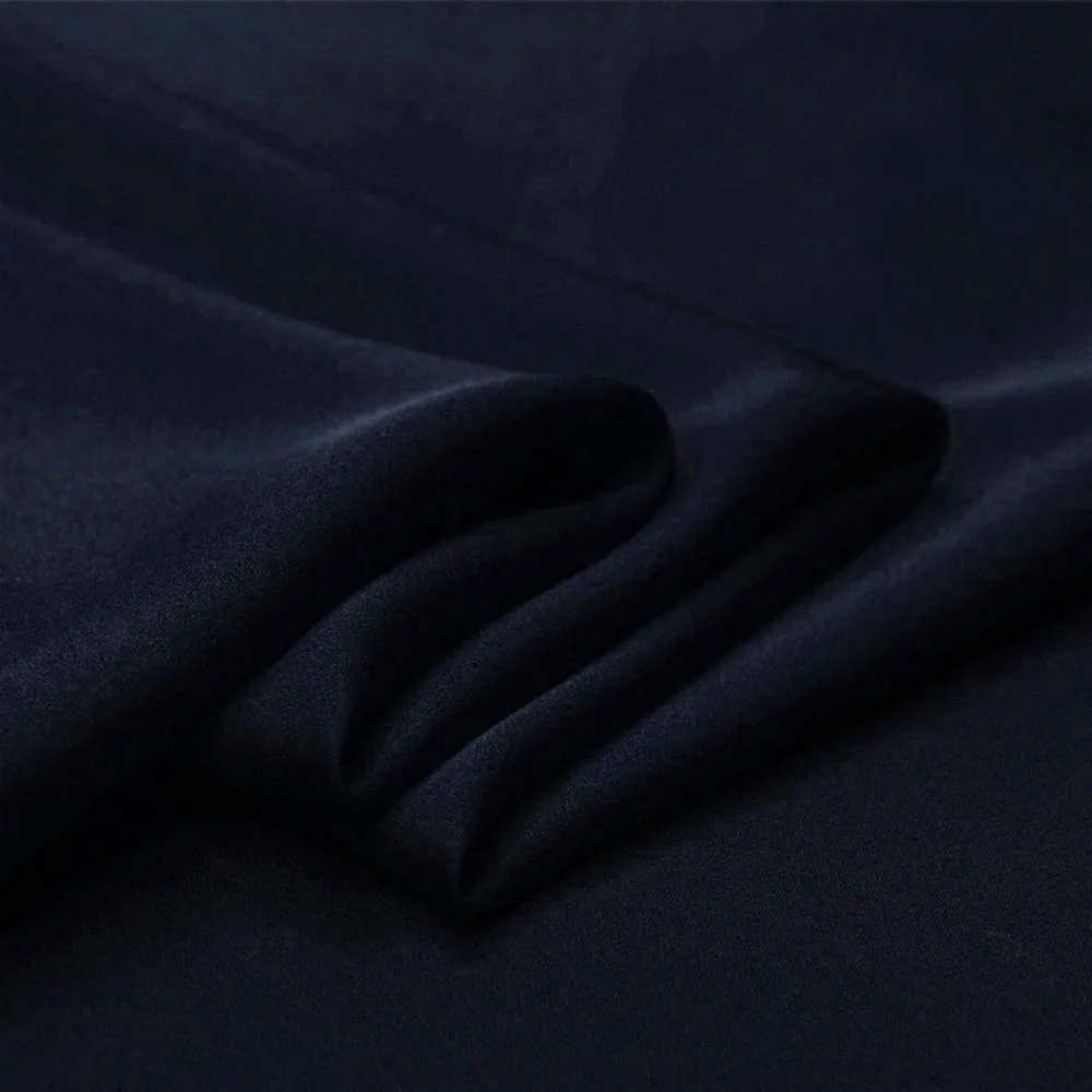 Custom Brand Fabric Stretch Silk Double Georgette Pure Mulberry Silk Fabric High Quality Luxury Material For Sewing 21008