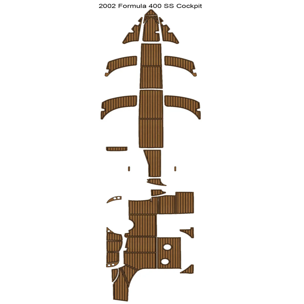 2002 Formula 400 SS Cockpit Pad Boat EVA Foam Teak Deck Floor Mat Self Adhesive