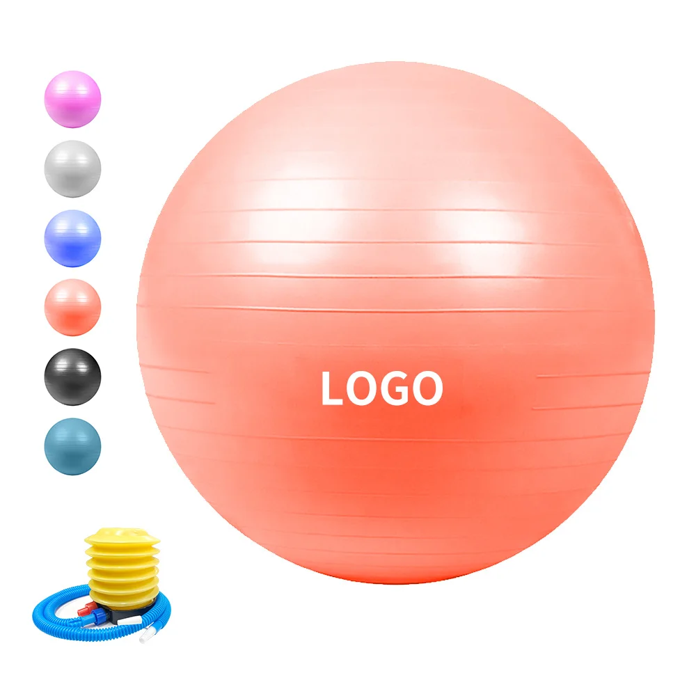 Custom Color PVC Yoga Ball, Fitness Exercise Ball, Gym Training, Workout, Sport, Pilates, Birthing, Workout, 55cm, 65cm, 75cm