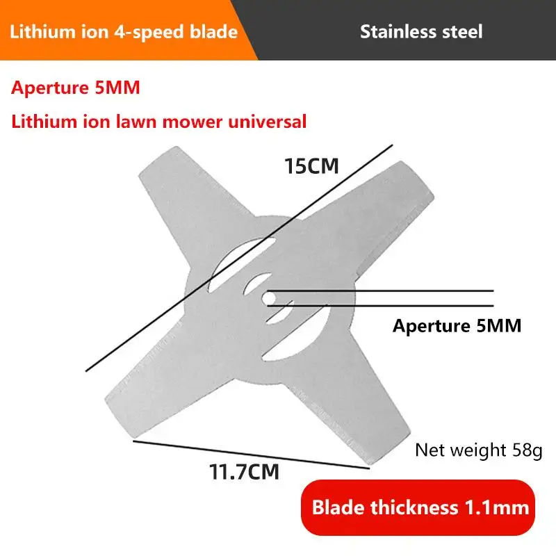 8Pcs Stainless Steel Grass Trimmer Blade Set Rust Resistant Easy Installation