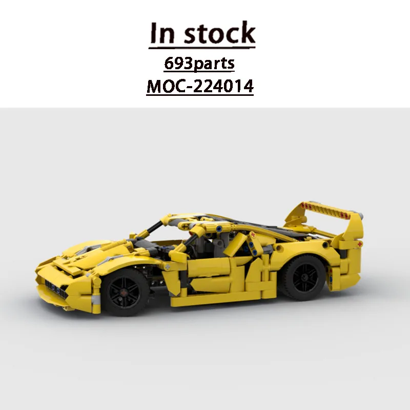 

MOC-224014 Yellow New Sports Iconic Supercar Racing Building Block Model 693 Parts Boys Children's Birthday Christmas Toy Gift