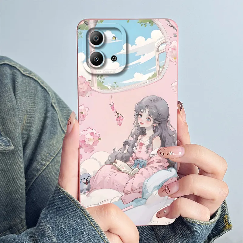 For Infinix Hot 11 2022 X675 Phone Case Cover Soft Silicone Sweet Painted Back Shell Cartoon Funda Lovely Printed Casing Coque