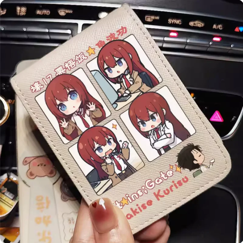 

Anime Steins Gate Makise Kurisu Cartoon Fashion Wallets PU Purse Card Holder Money Bag Gift B723 Cosplay