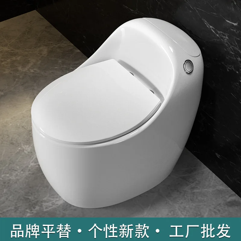 Toilet toilet Egg-shaped household siphon pumping large impulse Small apartment water-saving and anti-splashing toilet