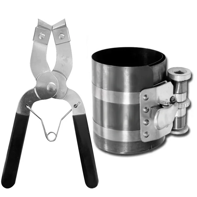 

1 Set Engine Piston Ring Caliper Compressor Ratchet Pliers 53Mm -175Mm Tool Kit Installer Expander Remover Kit Set