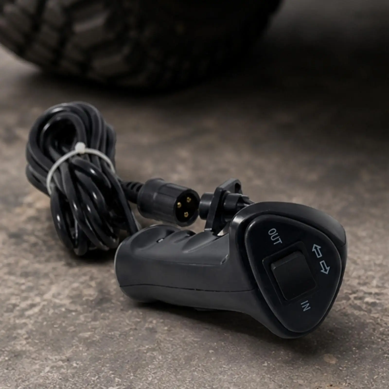 500A Electric Winch Controller Wired Remote Handle for Vehicle Winch with Rocker Switch and Flexible Coiled Cord for Recovery