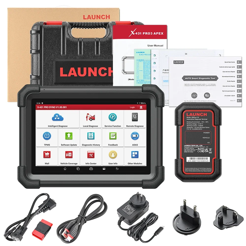 Launch X431 PRO DYNO Full Systems Global Version OBD2 Diagnostic Scanner for Bi-directional ECU Coding No IP Limit for 100+ Cars