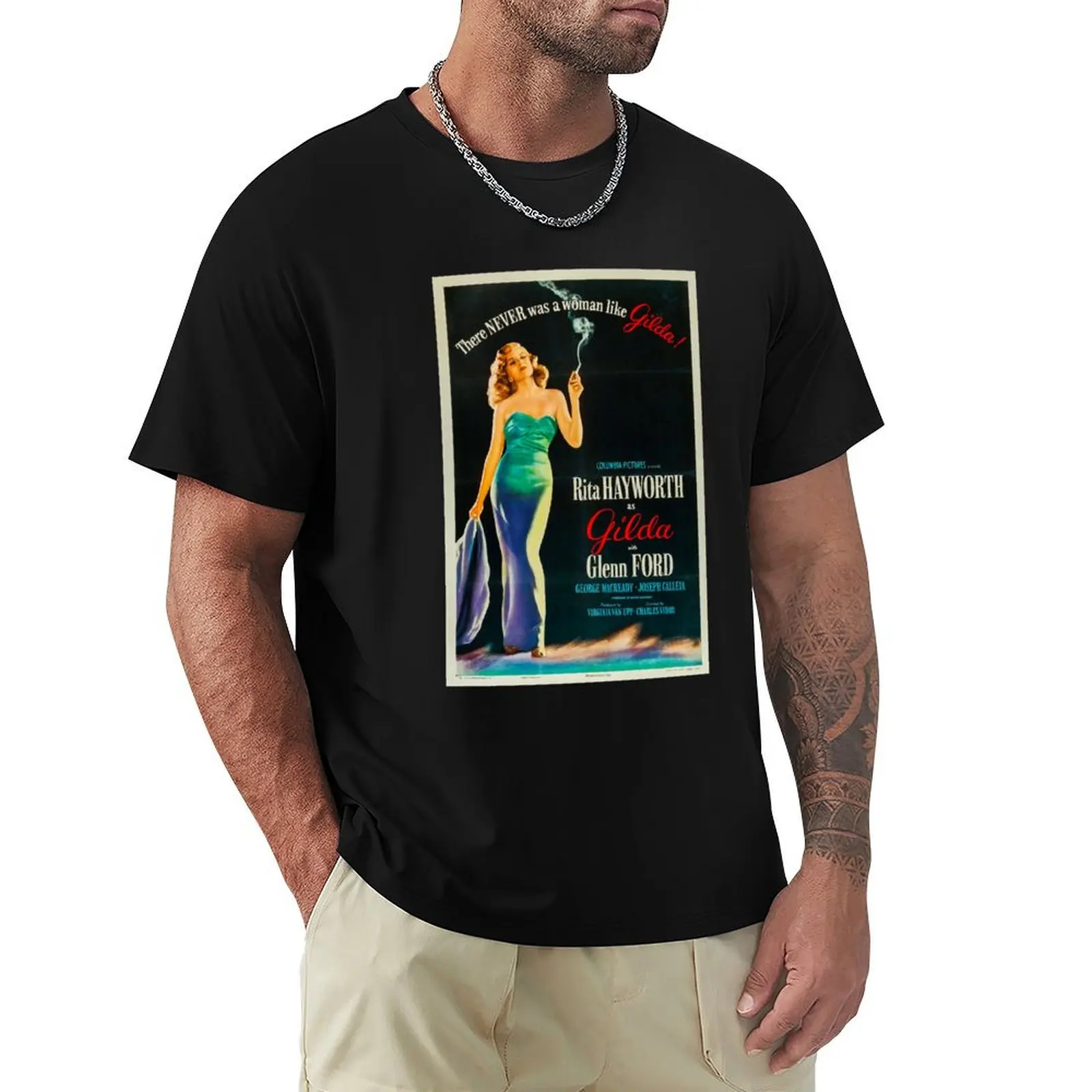 Camiseta My Favorite People Gilda con Rita Hayworth, camiseta de manga corta para correr, de secado rápido
