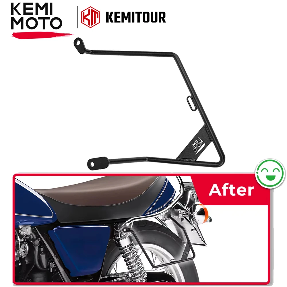 

For YAMAHA SR400/500 All Years Pannier Rails Saddlebag Support Guard Bars Brackets Metal Steel Racks Side Carrier Frame