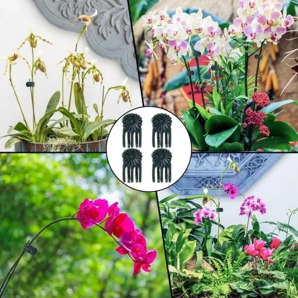 

50Pcs Reusable Plant Fix Clips Orchid Shaped Plastic Vegetable Stem Support Clamp Flower Bracket