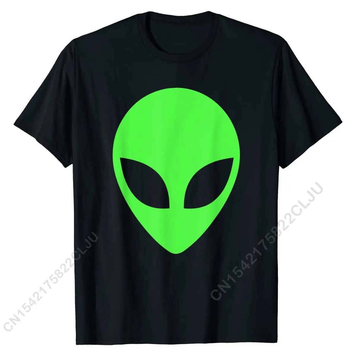 Green Alien Head 90\'s Style Funny Alien T-Shirt 3D Printed Tshirts For Men Cotton T Shirt Cool Faddish