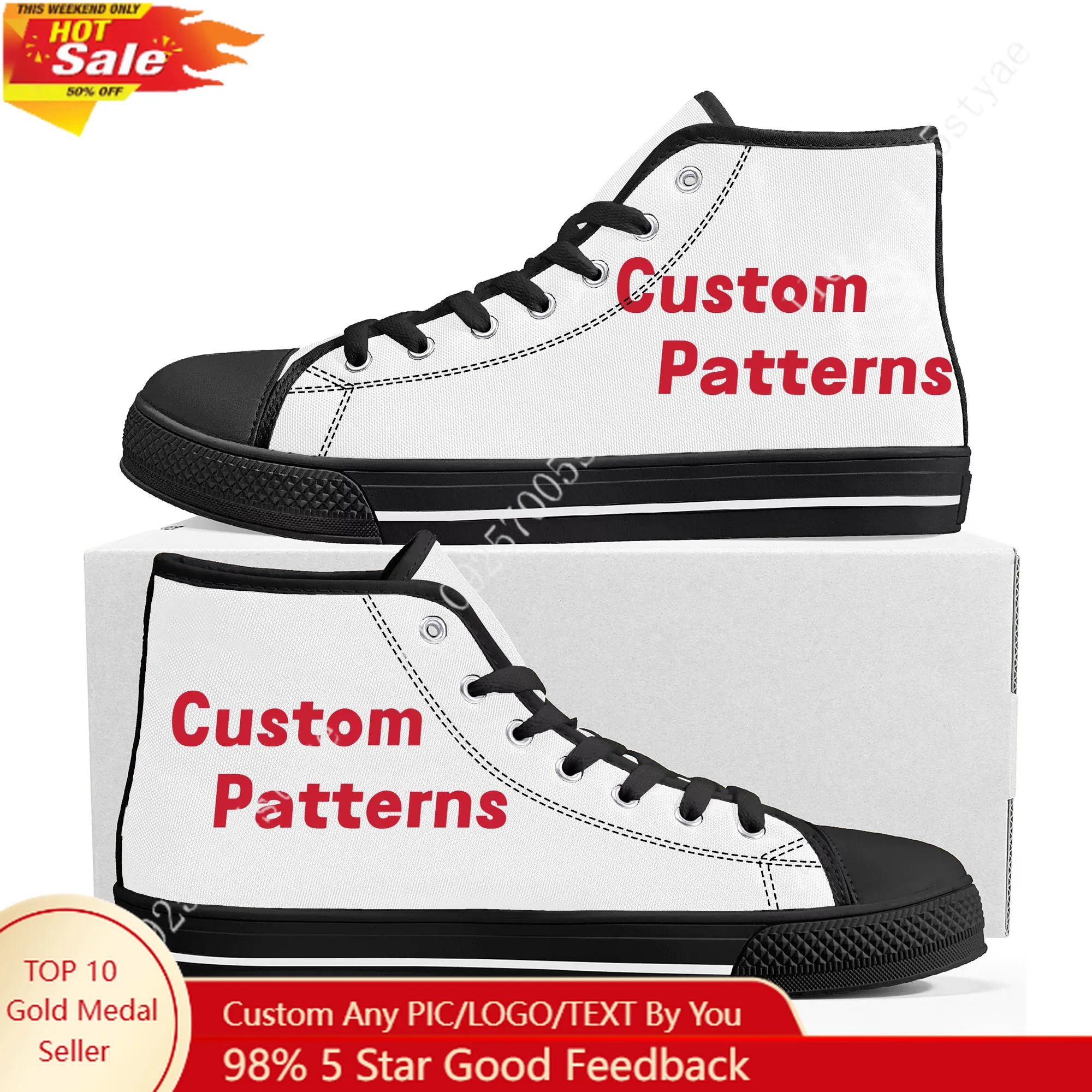 

Personalized Patterns High Top High Quality Sneakers Mens Womens Teenager Canvas Sneaker Ghana Custom Shoes