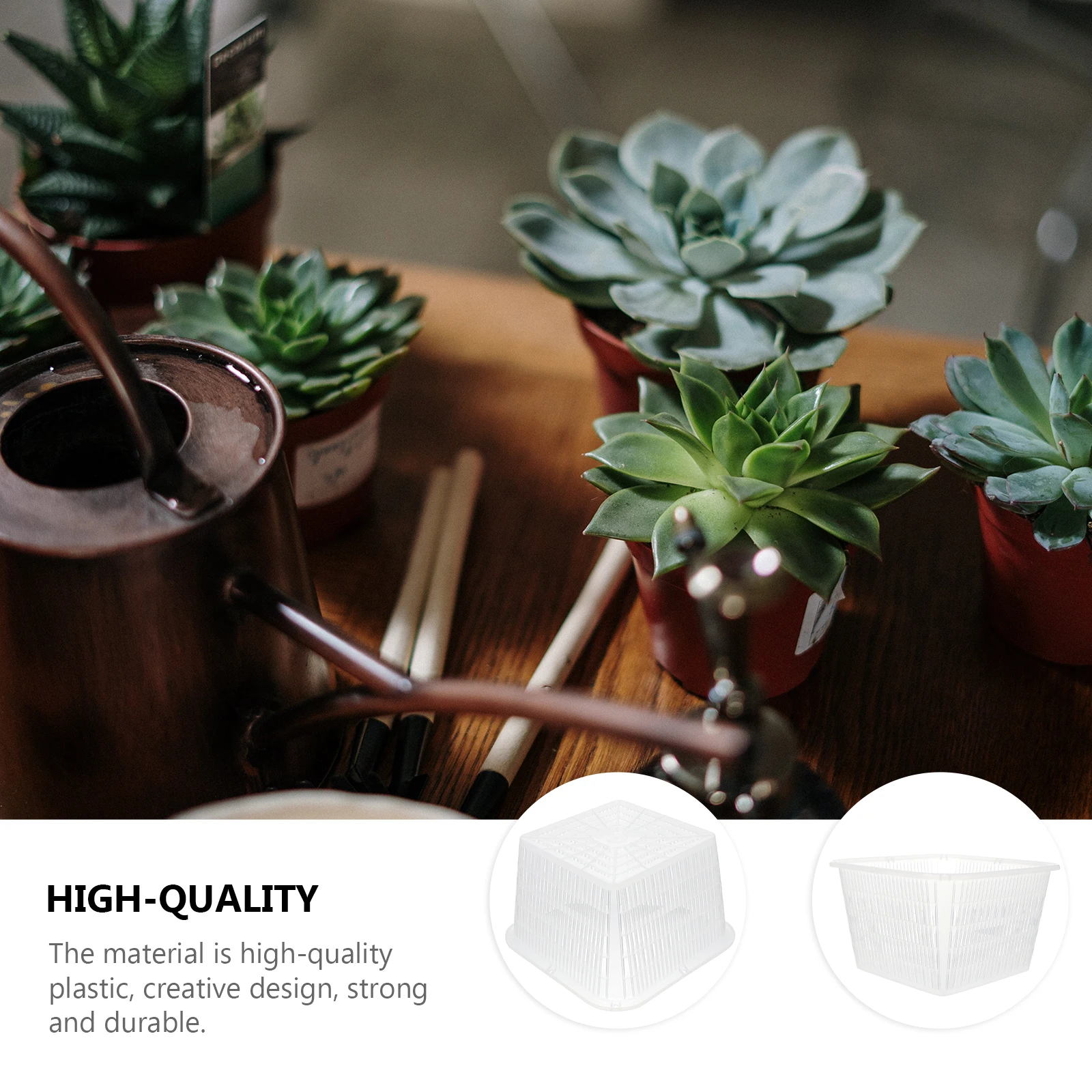 

5Pcs Plastic Orchid Pots Thickened Breathable Planter Pot Lightweight Hanging Holes Suitable for Orchid