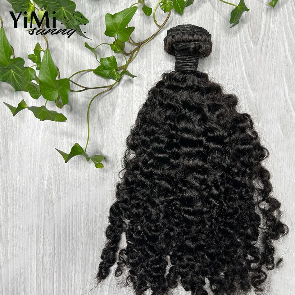 3C 4A Burmese Curly Human Hair Bundles Remy Malaysia Human Hair Weft For Women 3pcs Curl Extension Deals Full Head Yimisunny