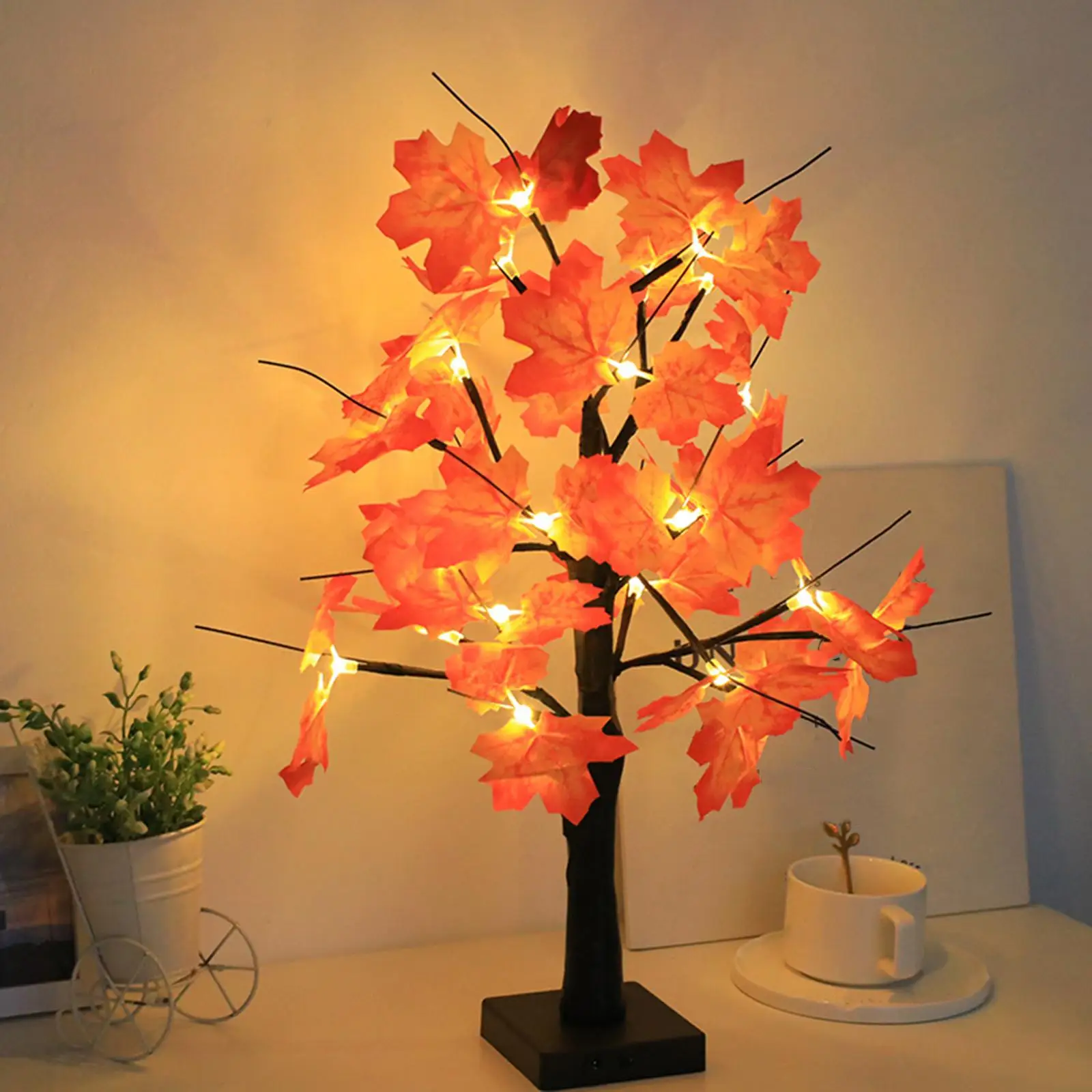 Iluminado Artificial Tree Lamp, Autumn Harvest Decor, Night Light, 24 LEDs