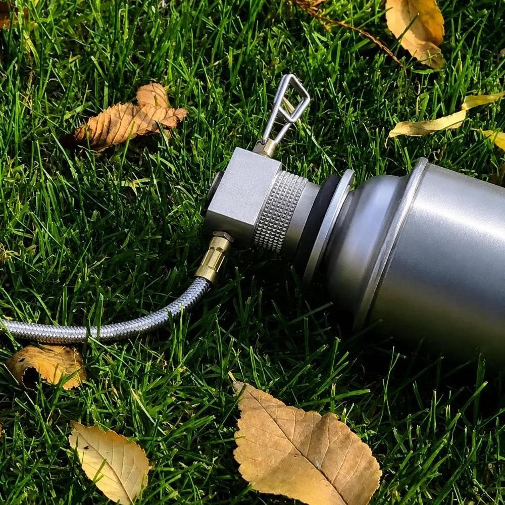 Stable Bracket Butane Canister Adapter Aluminum Alloy And Copper Valve Output Nozzle To Screw Type Connector Portable