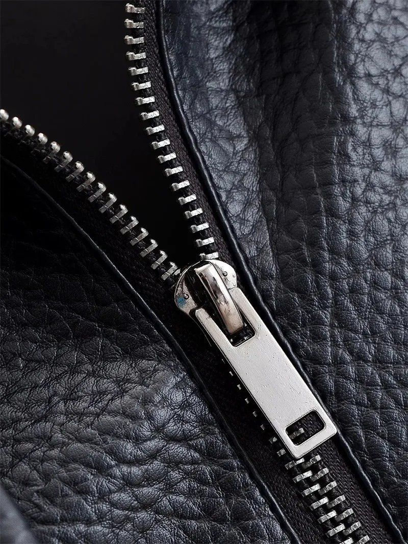 Texture Luxury PU Leather Jacket Women Elegant Soft Leather Bomber Jacket Moto Biker Coats Windbreaker Women Clothes Outerwears