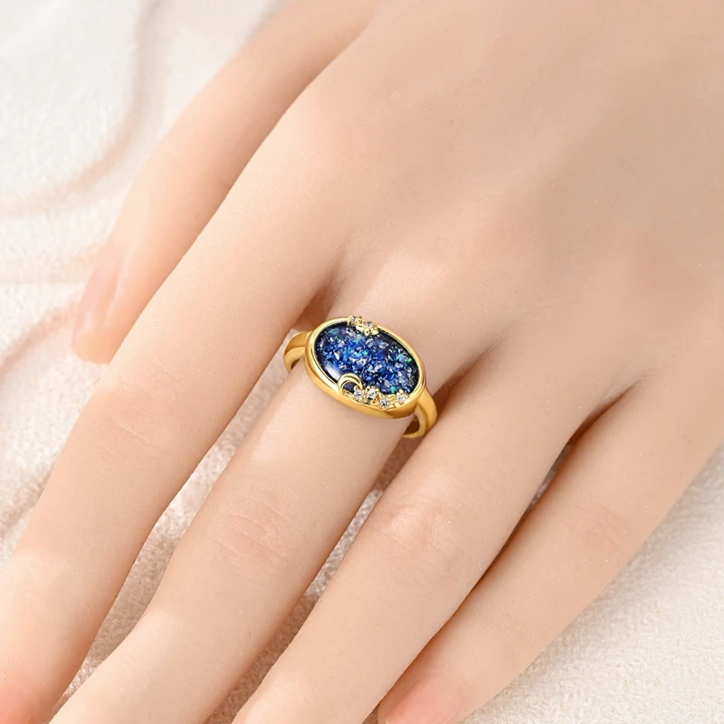 925 Sterling Silver Star Sky Ring
