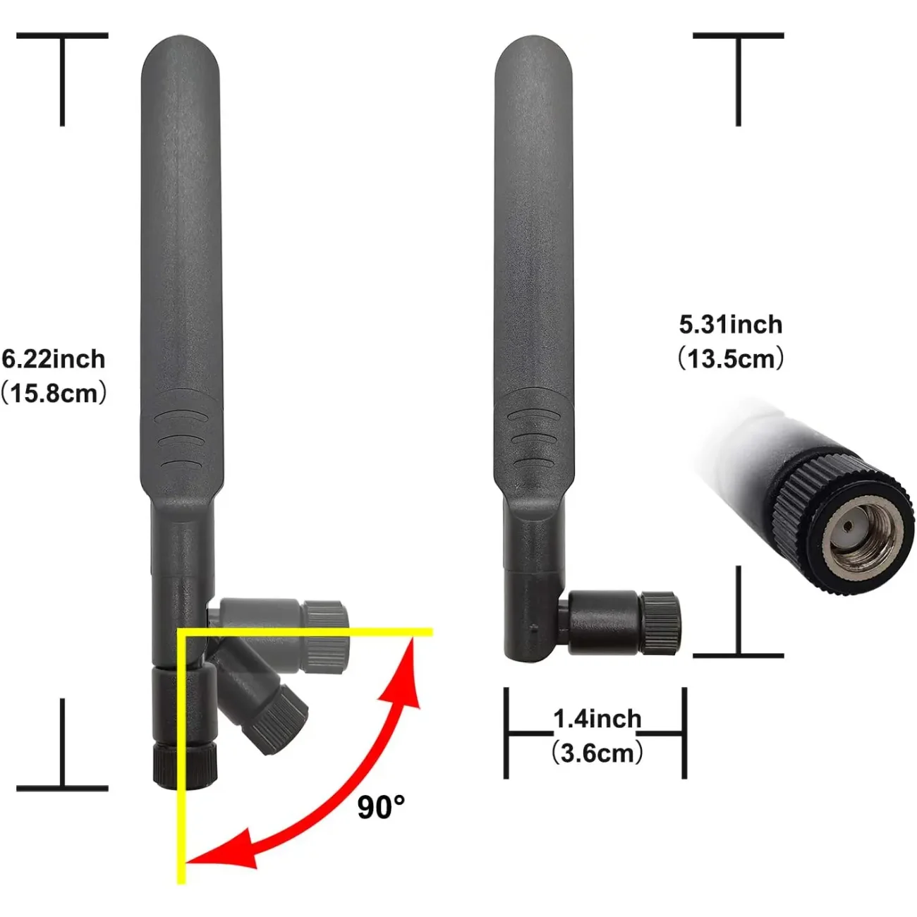 2x8dBi ثنائي النطاق 2.4 جيجا هرتز 5.8 جيجا هرتز هوائي RP-SMA ذكر + 2x15 سنتيمتر SMA ذكر إلى I-P-E-X-MHF4 كابل ضفيرة لبطاقة M.2 NGFF WiFi WLAN