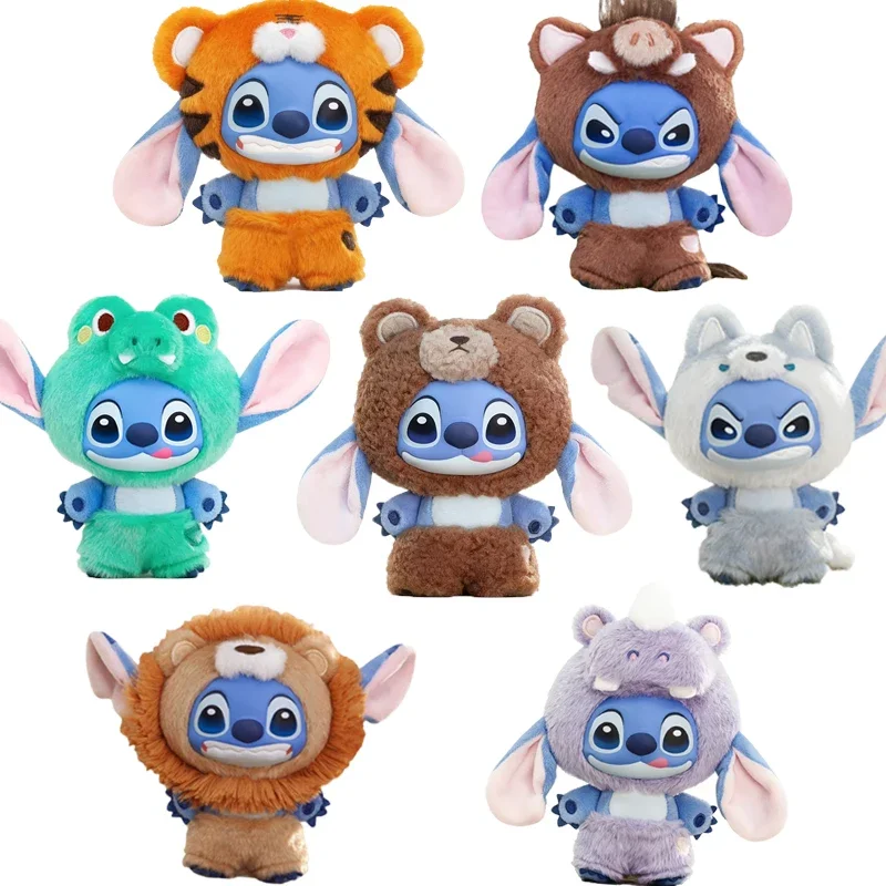 Disney Stitch Seria Dzikie Zwierzęta Blind Box Pluszowa Zabawka Winylowa Urocza Lalka Replika Mystery Box Torba Zawieszka Dekoracja Prezent Świąteczny Noworoczny