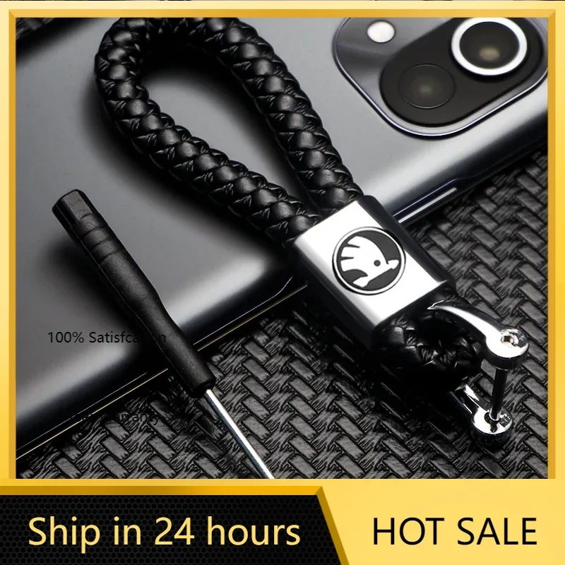 

Автомобильная наклейка 2026, хит продаж, 3D металл + плетеная веревка, автомобильный Стайлинг, брелок для ключей с защитой от потери, подвеска для ключей, аксессуары для Skoda Yeti Fa