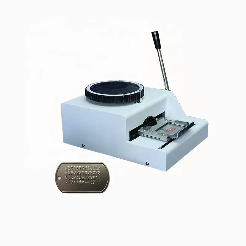 for Manual Letter Printing Machine Rotary Gravure Nameplate Embossing Metal 52 Character Card Code Dog Label Embossing Tool