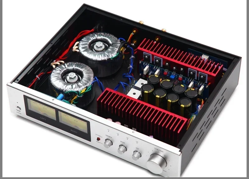 AC220V AC110V 200W * 2 2.0 canali IRF240 IRF9240 Tubo FET ad effetto di campo Doppio VU Meter Amplificatore audio per musica domestica