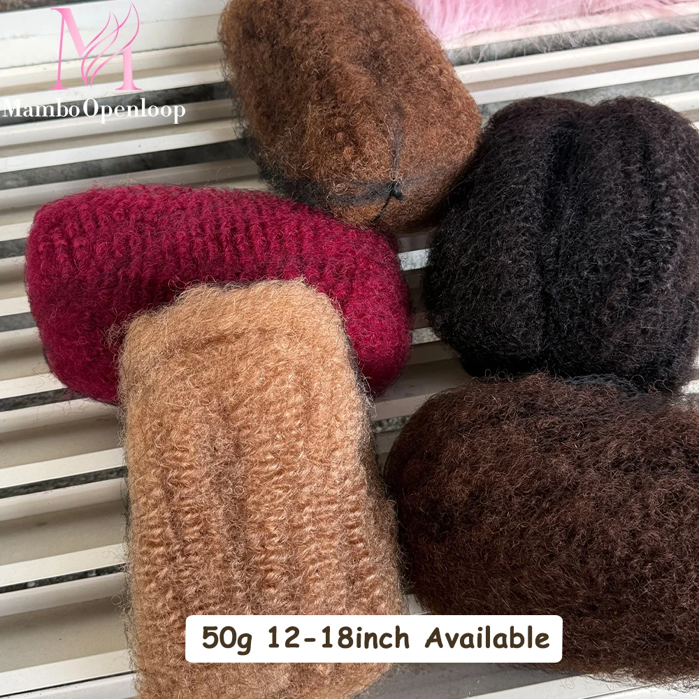 # 27 حزم شعر بشري أفرو غريب لضمائر الشعر الملتوية 50 جرام/الحزمة ضفائر شعر ملونة طبيعية QVR بدون لحمة شعر ريمي برازيلي #1