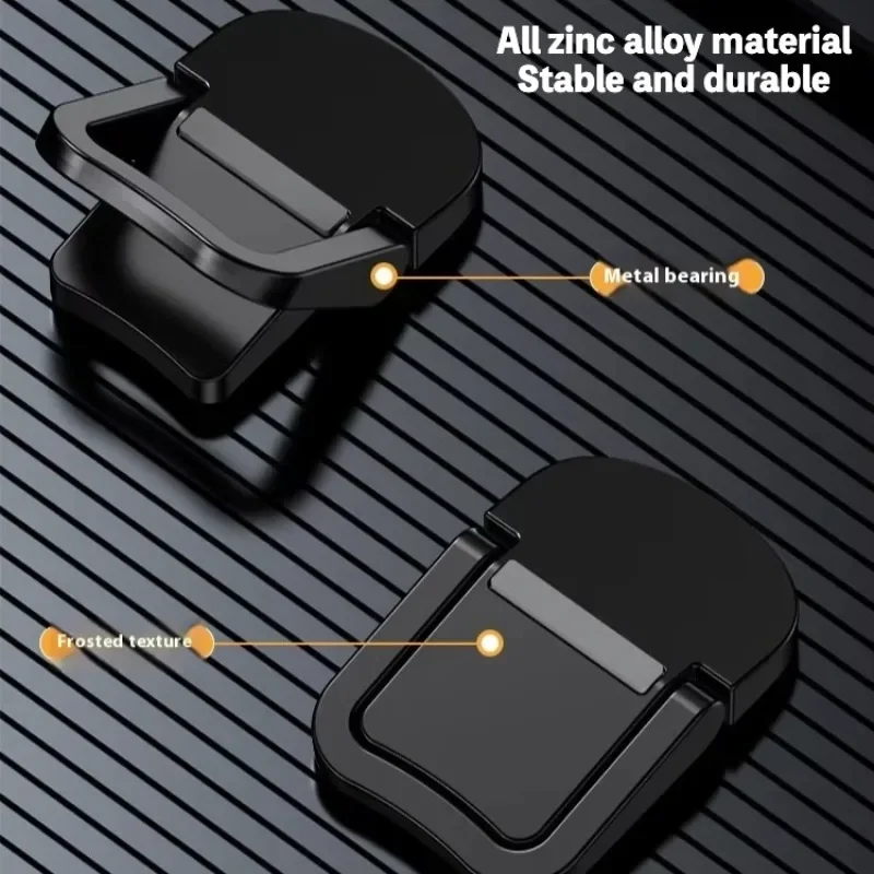 2pcs/set Mini Portable Aluminum Alloy Laptop Stand W/ Height Adjustment Invisible Bracket& Cooling Bottom Cushion Small Foot Pad