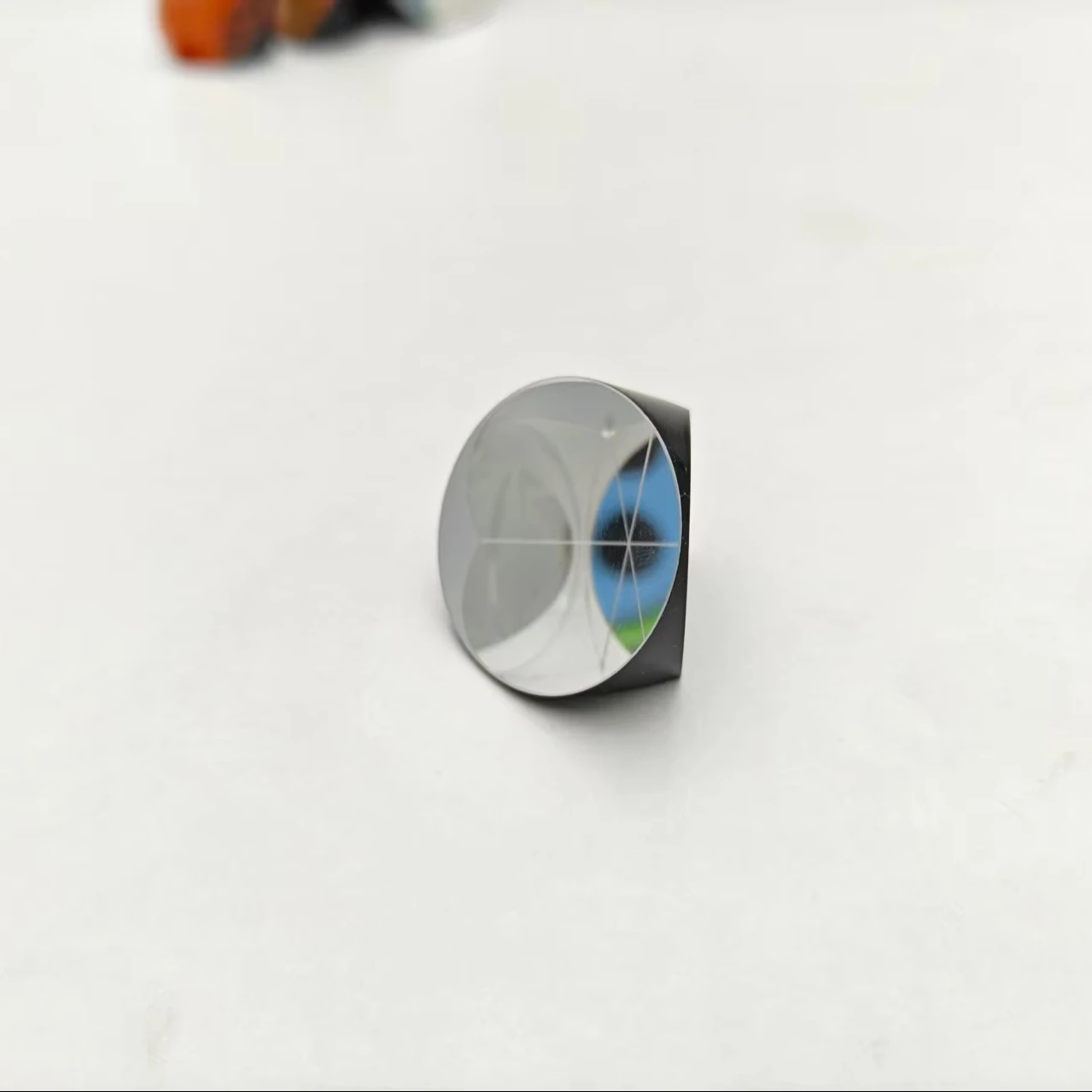 Optical Surveying Mini Prism with Diameter 25.4mm Glass Corner Cube for Total Station
