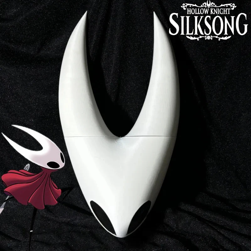 

Game Hollow Knight Silksong Hornet Cosplay Mask Adult 3D Printing White Full Face Helmet Unisex Costume Accessory Halloween Prop