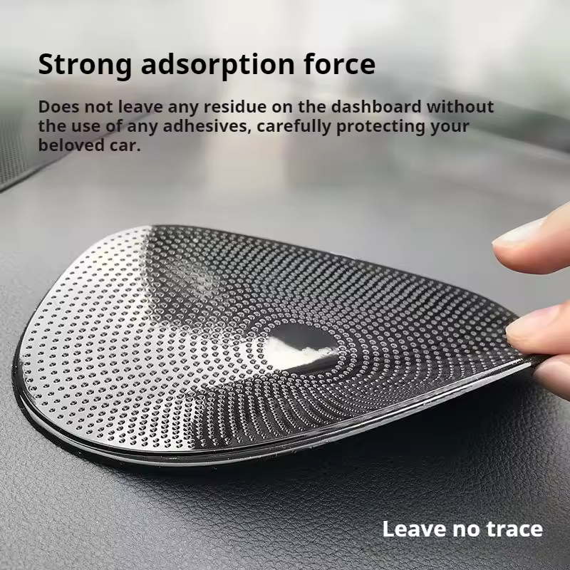 non slip mats installed on a dashboard for auto safety.