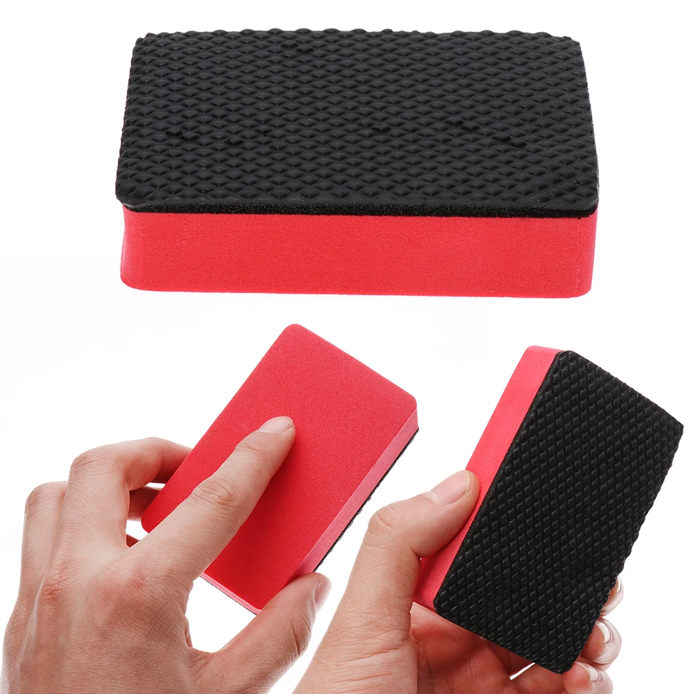 Vehicle Cleaning Brush Car Wash Sponge Wax Polish Pad Clay Rub Block Eraser Automotive Washing Tool