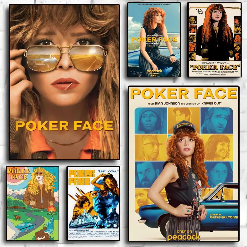 Poker Face TV Series Mystery Detective Poster Self-adhesive Advanced Aesthetic Printing Paper WallArt for Living Room Home Decor