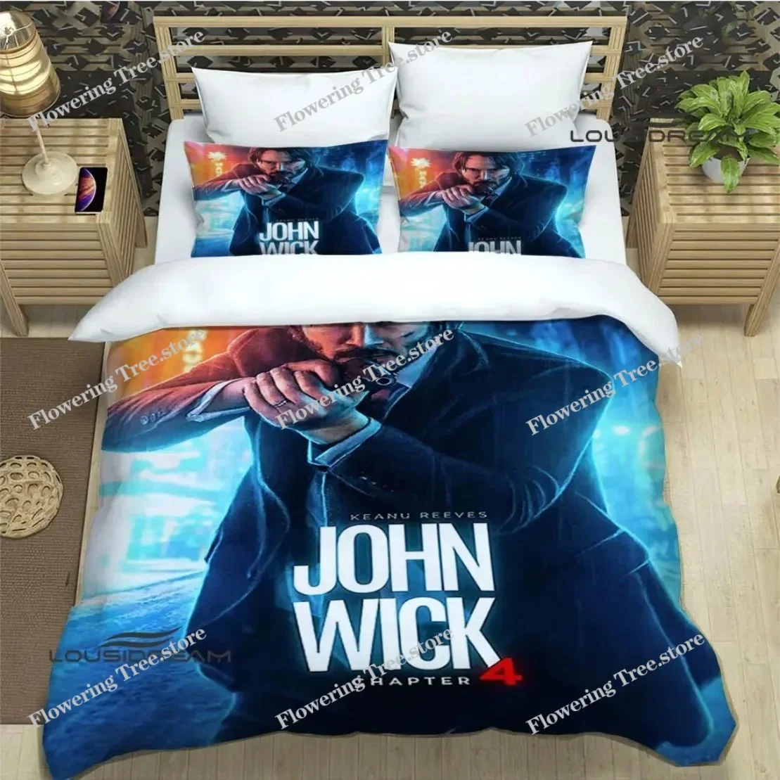

3D Print John Wick Duvet Cover Bed Set Movie John Wick printed Bedding Sets Quilt Cover Pillowcase Comforter king Queen Size