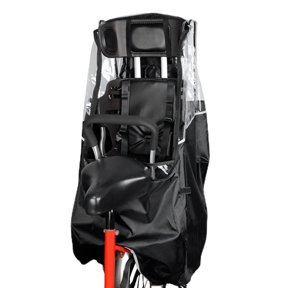 Y49A-1 Piece Bicycle Child Saddle Rain Cover Bicycle Rear Child Saddle Cover Waterproof Bike Rain view 5