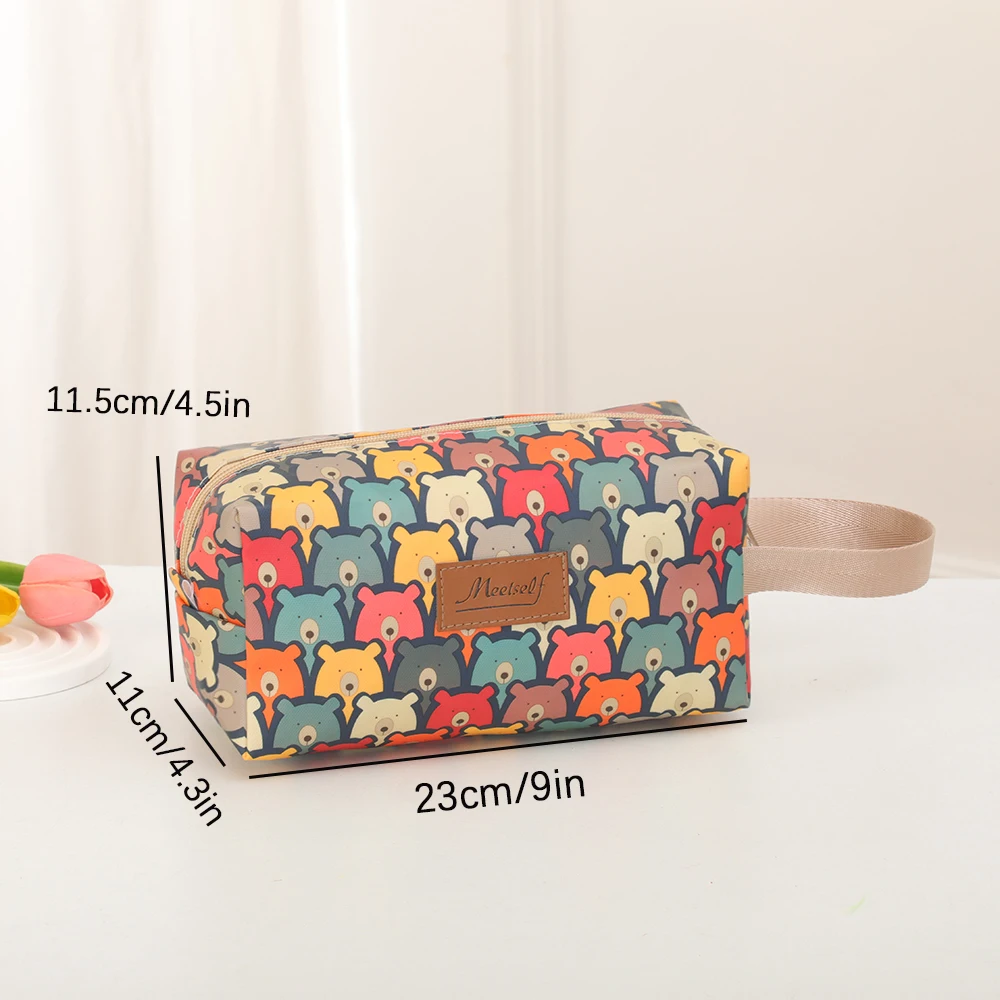 Fresh and Gentle Waterproof Makeup Bag - Large Capacity Handheld Makeup Bag for Travel and Bathing