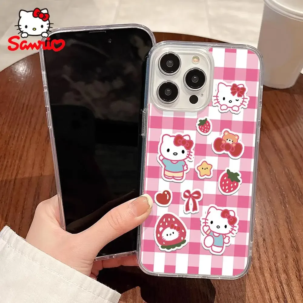 Kitty Katze Handyhülle Iphone 16/15/14/13/12/11/x/xs/xs Max Frau Handyhülle Shell Hello Kitty Kawaii Accessoire Geburtstagsgeschenk