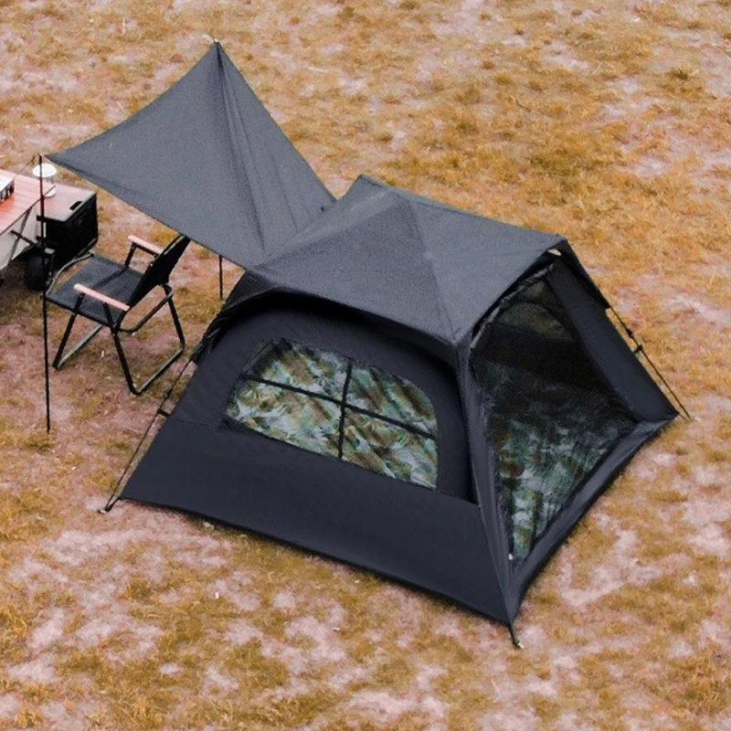 Tenda ad apertura rapida da campeggio impermeabile ultraleggera portatile pieghevole da spiaggia grandi tende da viaggio a piramide per famiglie