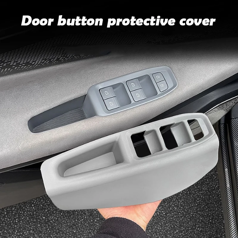

For LYNK CO 08 2024 2025 Door Button Protective Cover Front Door Silicone Material Car Accessories