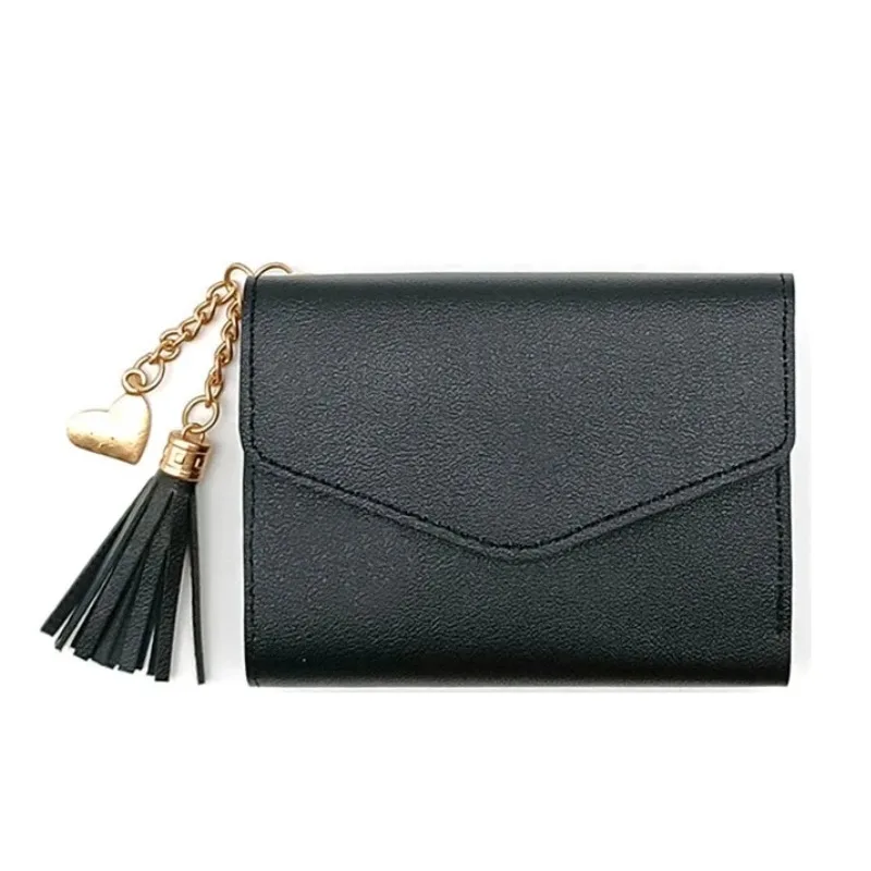 

Компактный кошелек-трифолд Pomelo Best для женщин с застежкой-кнопкой, держателем для карт и кисточкой для повседневного использования