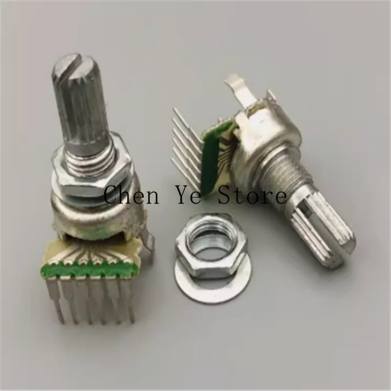 10PCS NEW 121 type BCL-3000 radio with volume potentiometer single row 3P 6P B50K A50K B100K Flower Shaft Length 15MM