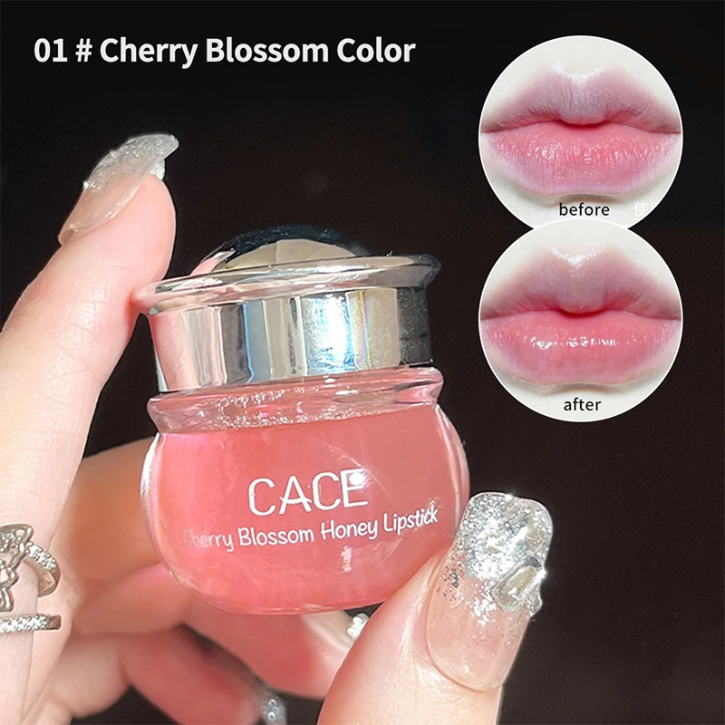 CACE Cherry Blossom Honey Lip Balm — مرطب عميق وممتلئ، لمسة نهائية لامعة غنية بالماء، غير لزجة،