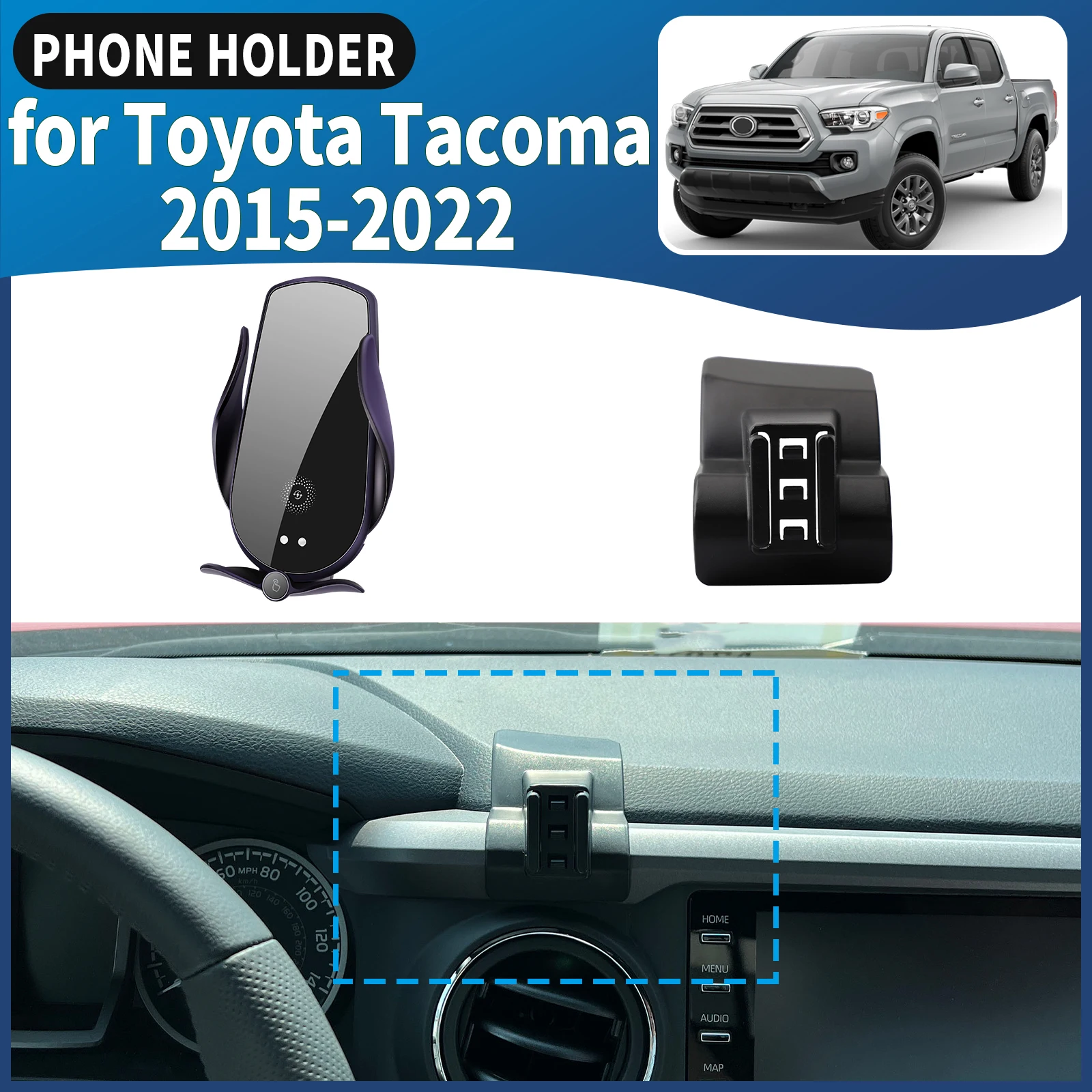 

fit for Toyota Tacoma 2015 2016 2017-2022 Car Phone Holder Mount Vehicle-Specific GPS Navigation Easy Installation accessoires